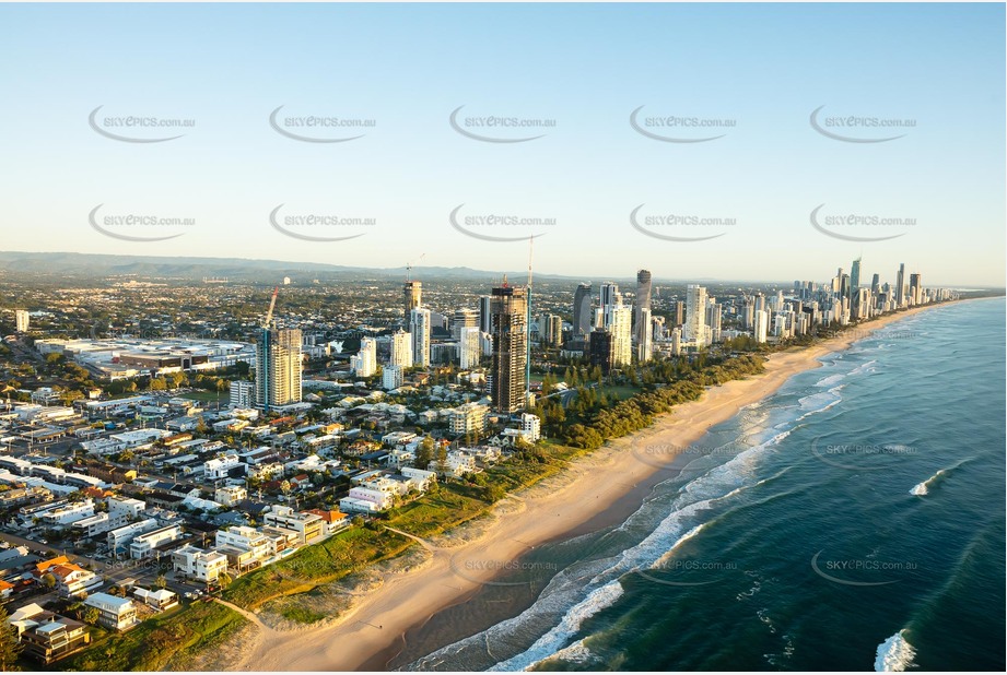 Sunrise Aerial Photo Mermaid Beach QLD Aerial Photography