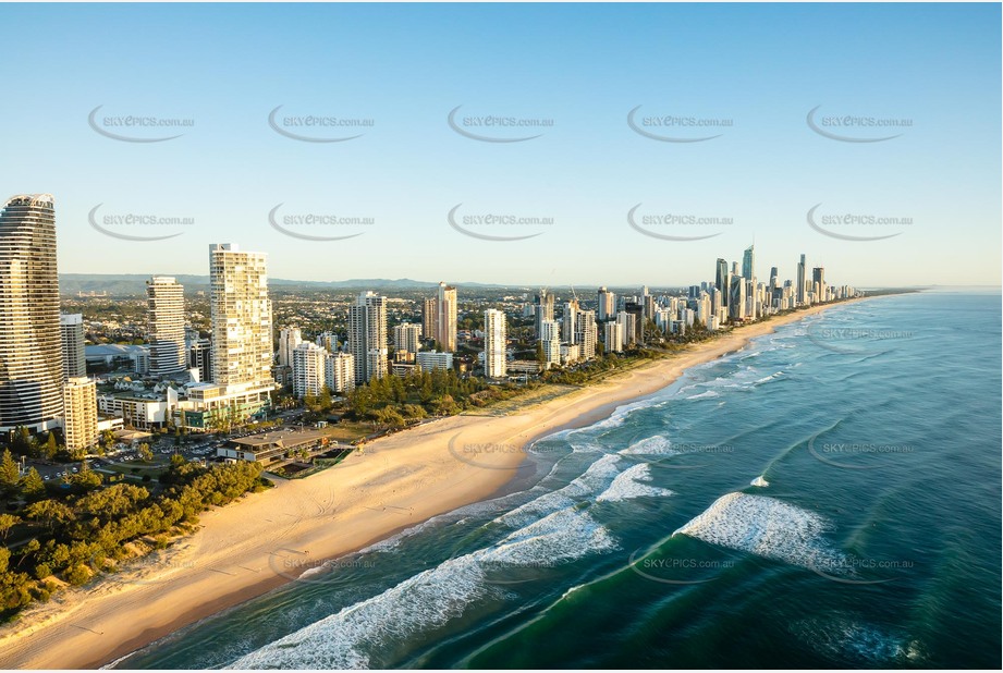 Sunrise Aerial Photo Broadbeach QLD Aerial Photography