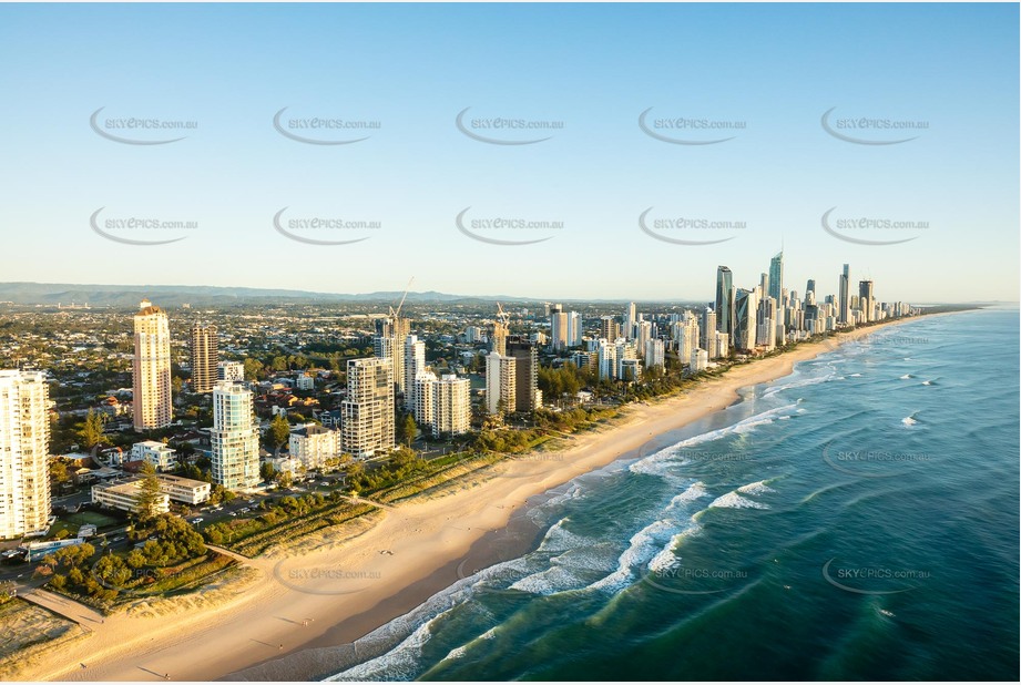 Sunrise Aerial Photo Broadbeach QLD Aerial Photography