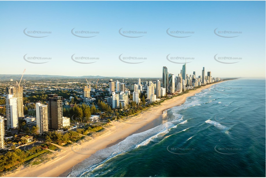 Sunrise Aerial Photo Broadbeach QLD Aerial Photography