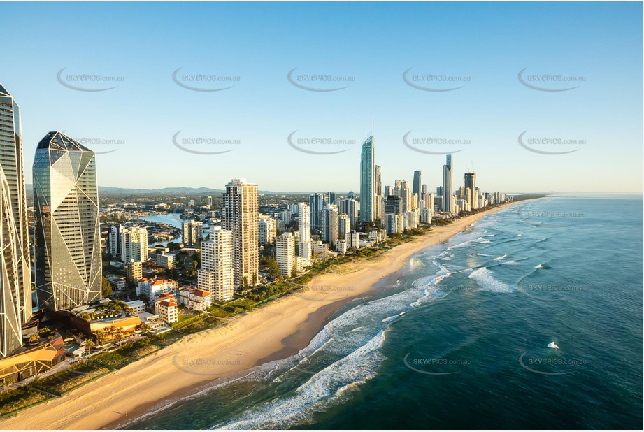 Sunrise Aerial Photo Surfers Paradise QLD Aerial Photography