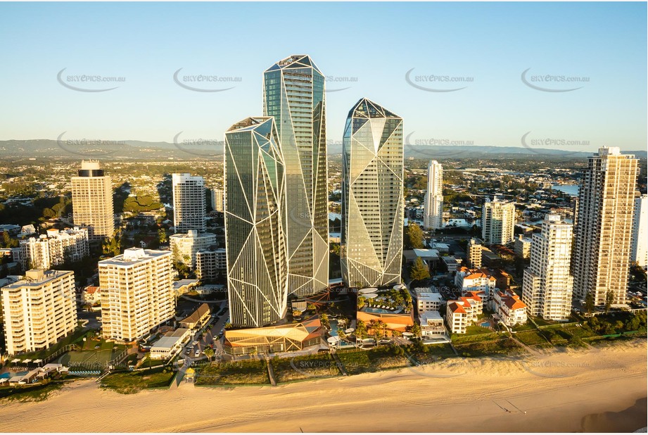 Sunrise Aerial Photo Surfers Paradise QLD Aerial Photography