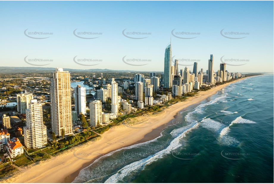 Sunrise Aerial Photo Surfers Paradise QLD Aerial Photography