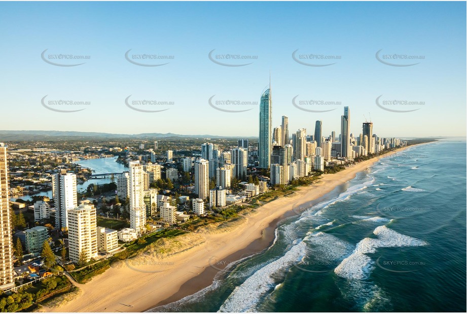 Sunrise Aerial Photo Surfers Paradise QLD Aerial Photography