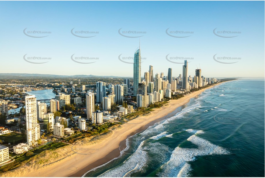 Sunrise Aerial Photo Surfers Paradise QLD Aerial Photography