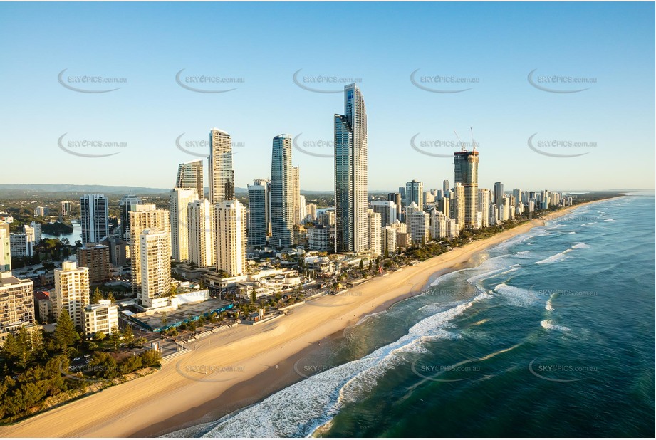 Sunrise Aerial Photo Surfers Paradise QLD Aerial Photography