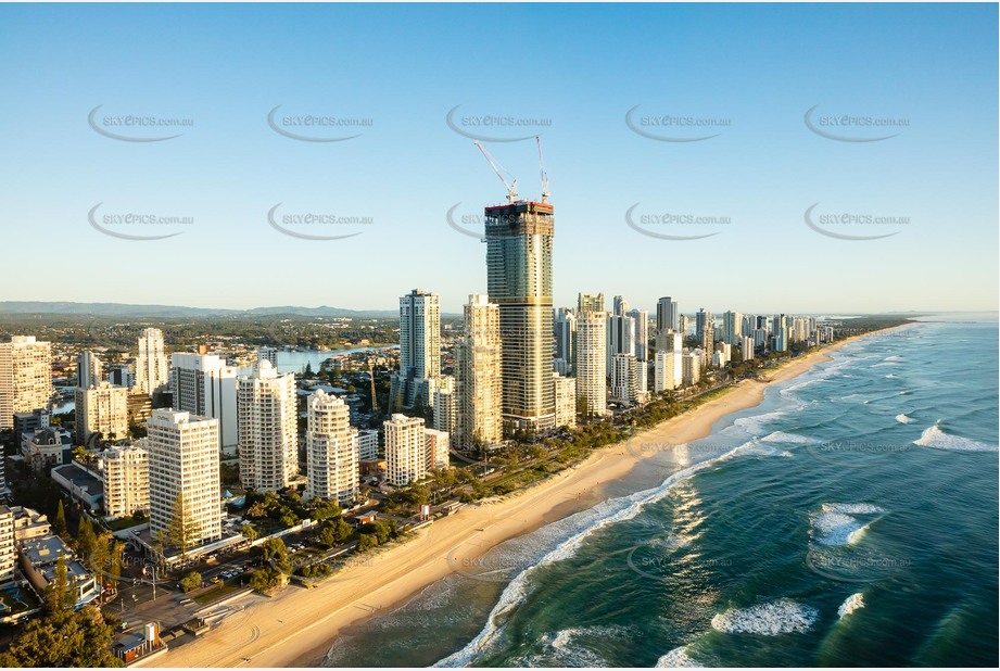 Sunrise Aerial Photo Surfers Paradise QLD Aerial Photography