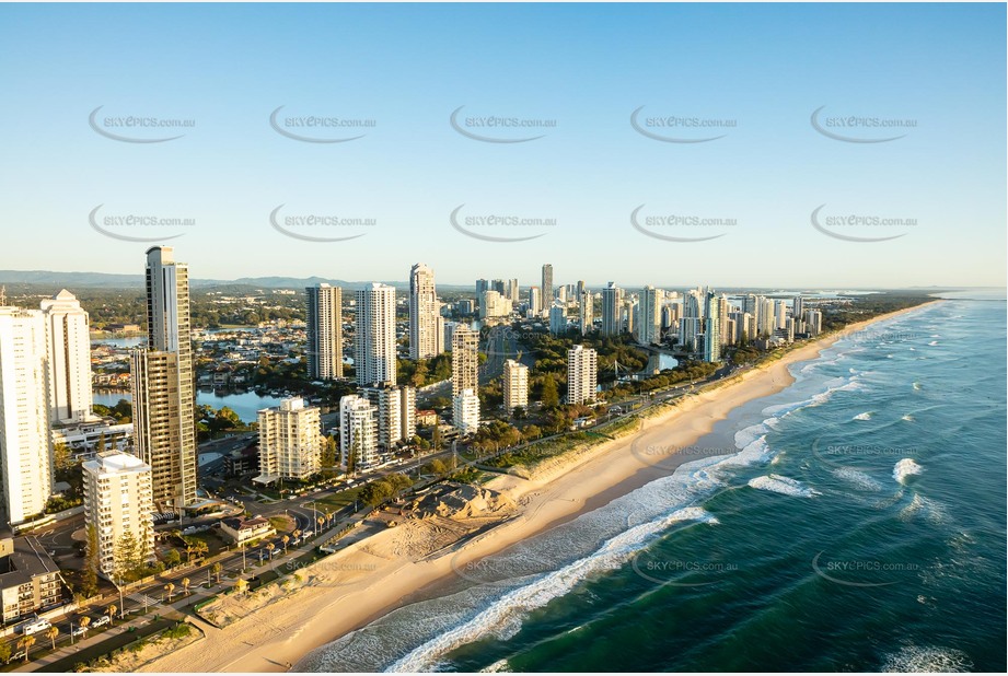 Sunrise Aerial Photo Surfers Paradise QLD Aerial Photography