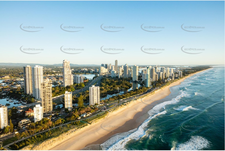 Sunrise Aerial Photo Surfers Paradise QLD Aerial Photography