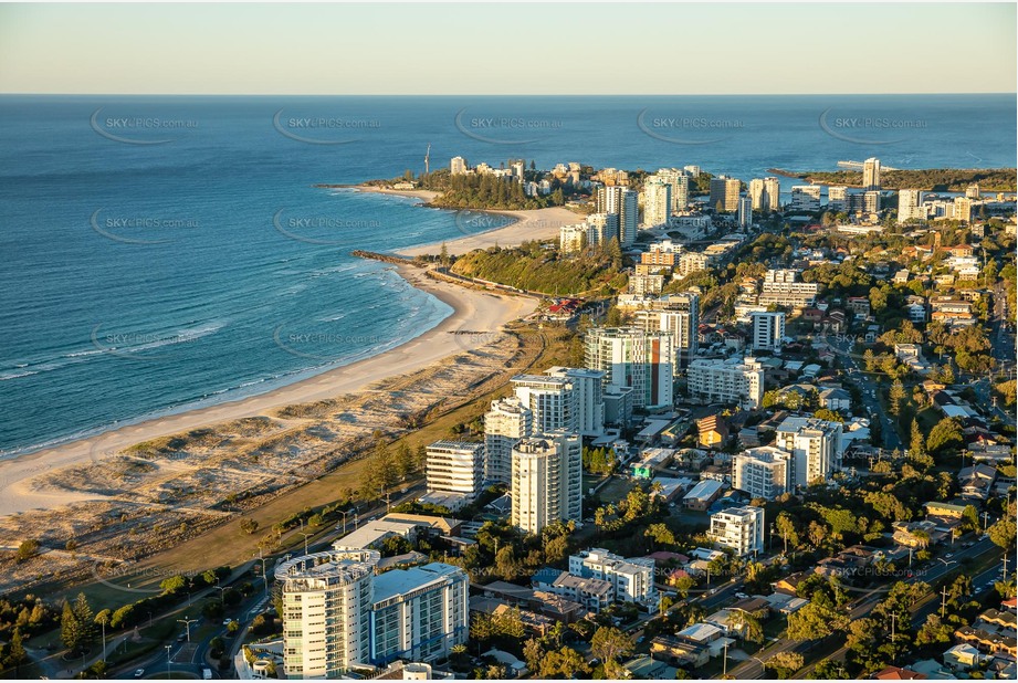 Sunset Aerial Photo Coolangatta QLD Aerial Photography