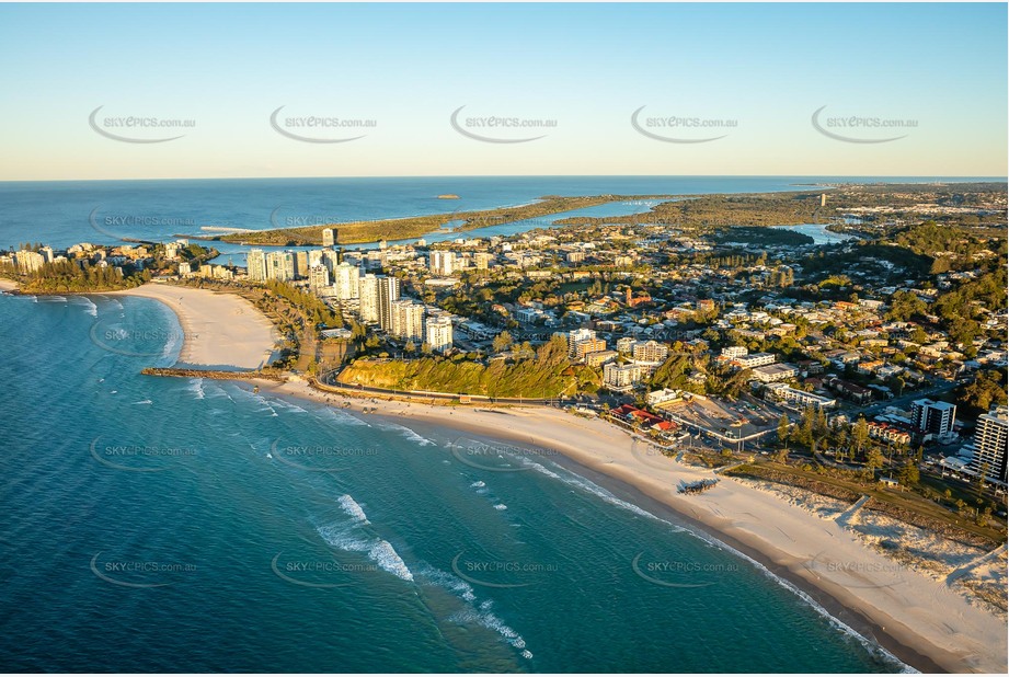 Sunset Aerial Photo Coolangatta QLD Aerial Photography