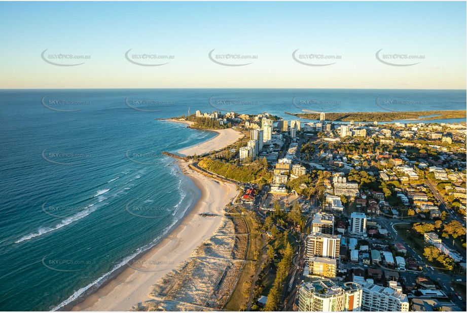 Sunset Aerial Photo Coolangatta QLD Aerial Photography