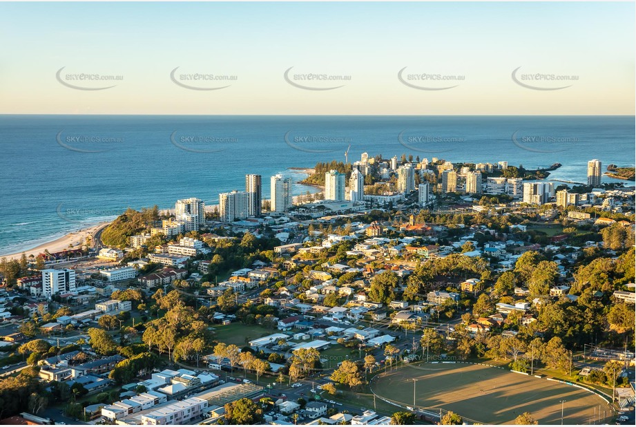 Sunset Aerial Photo Coolangatta QLD Aerial Photography