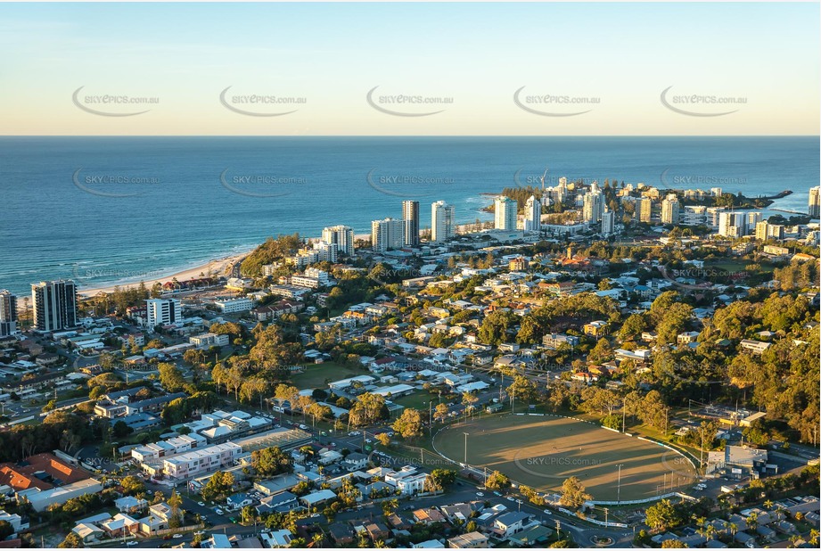 Sunset Aerial Photo Coolangatta QLD Aerial Photography