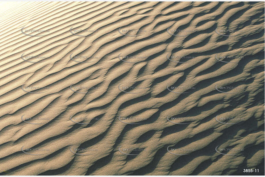 Wind blown waves of sand Aerial Photography