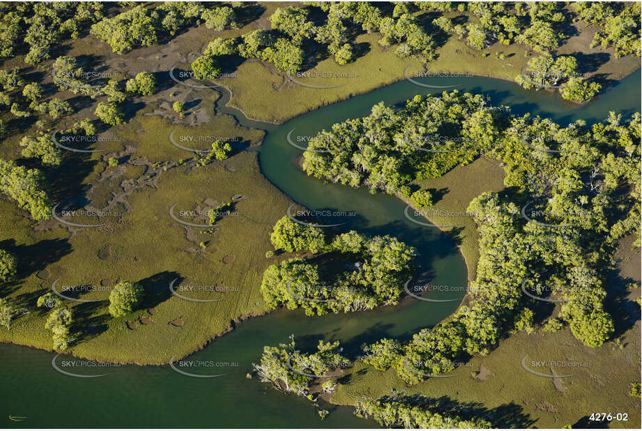 The entrance to Wasp Creek - Coomera QLD Aerial Photography