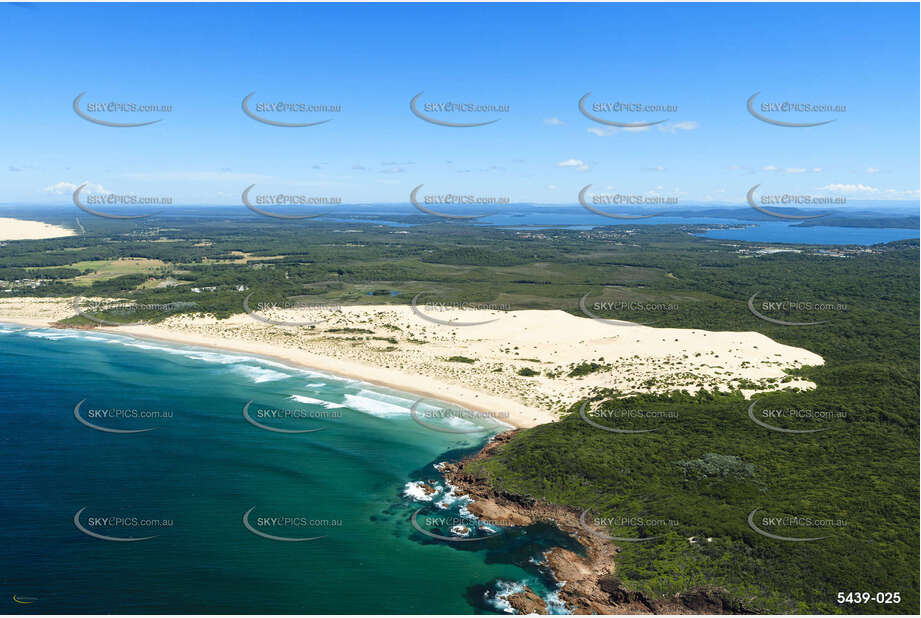 Aerial Photo One Mile Beach NSW Aerial Photography