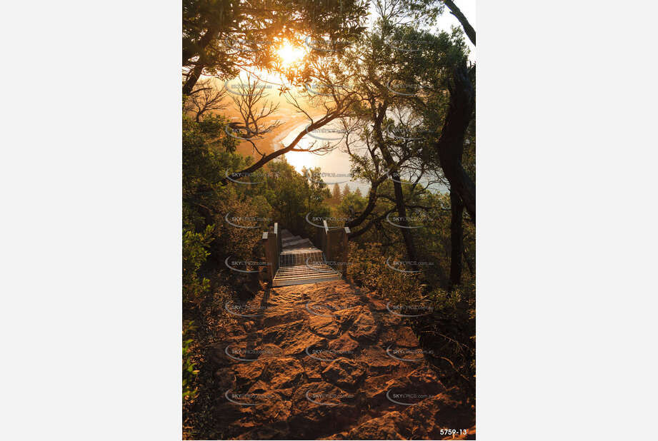 Tomaree Lookout walk at Sunset NSW Aerial Photography