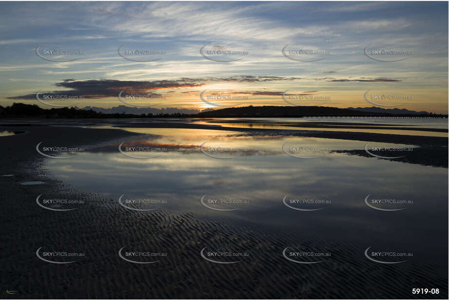 Sunrise over Port Denison beach Aerial Photography