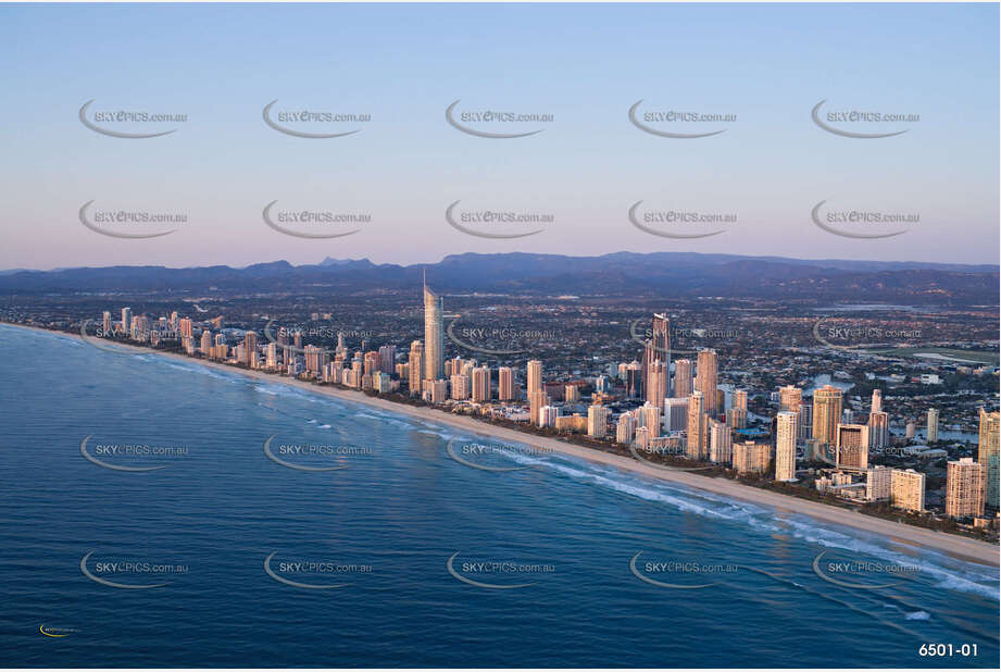 Aerial Photo Surfers Paradise At Dawn QLD Aerial Photography