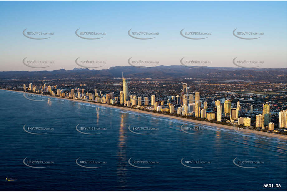 Aerial Photo Surfers Paradise At Dawn QLD Aerial Photography