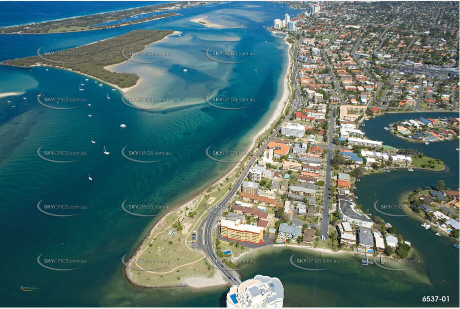 Aerial Photo Biggera Waters QLD Aerial Photography