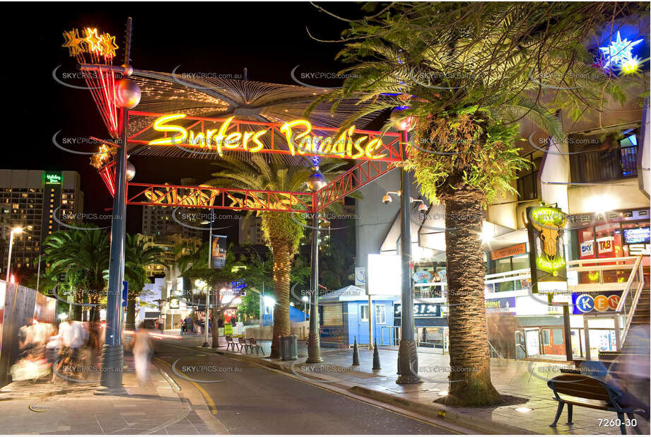 Surfers Paradise Sign QLD Aerial Photography