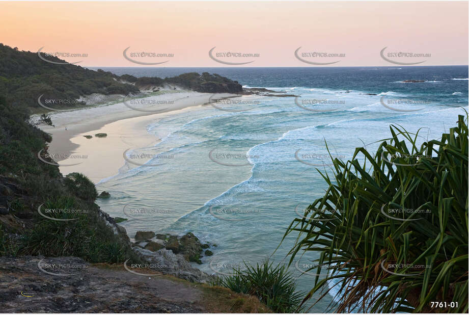 Main Beach Sunset on Stradbroke Island Aerial Photography