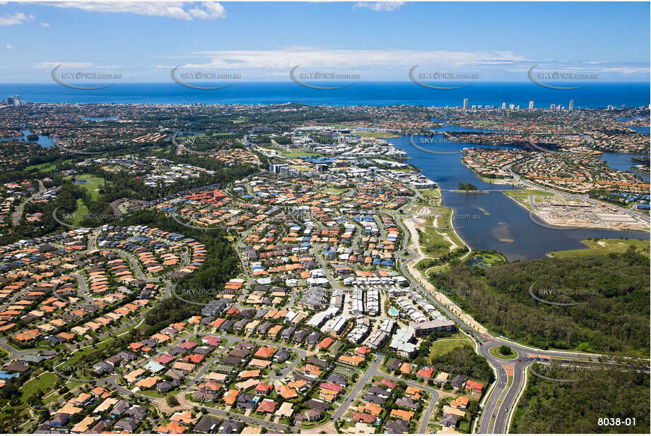 Aerial Photo Varsity Lakes QLD Aerial Photography