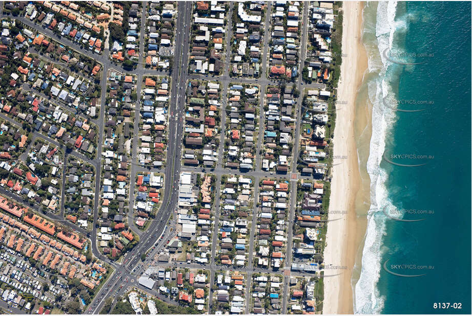 Vertical Aerial Photo Mermaid Beach QLD Aerial Photography