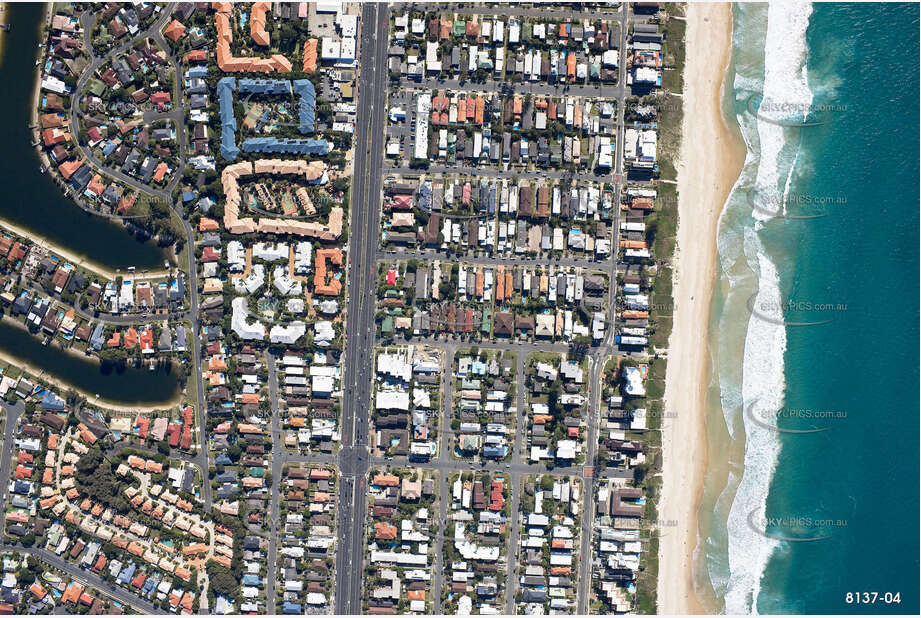 Vertical Aerial Photo Mermaid Beach QLD Aerial Photography