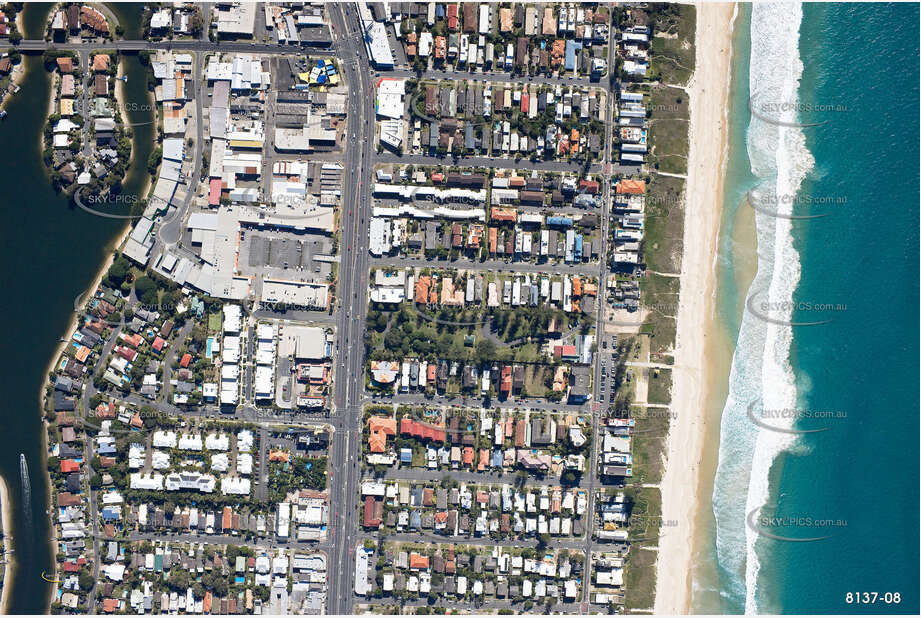 Vertical Aerial Photo Mermaid Beach QLD Aerial Photography