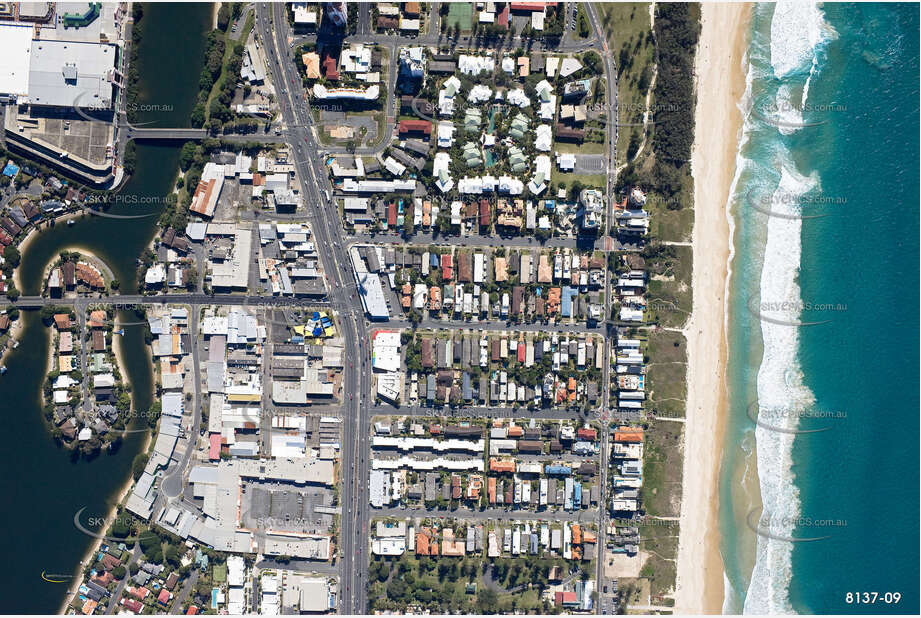 Vertical Aerial Photo Mermaid Beach QLD Aerial Photography