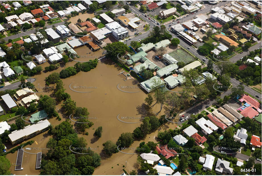 Aerial Photo Brisbane Flood QLD Aerial Photography