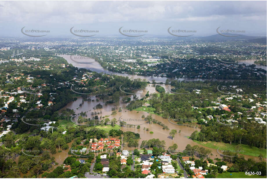 Aerial Photo Brisbane Flood QLD Aerial Photography