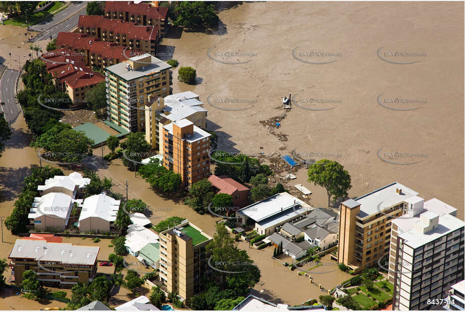 Aerial Photo Brisbane Flood QLD Aerial Photography