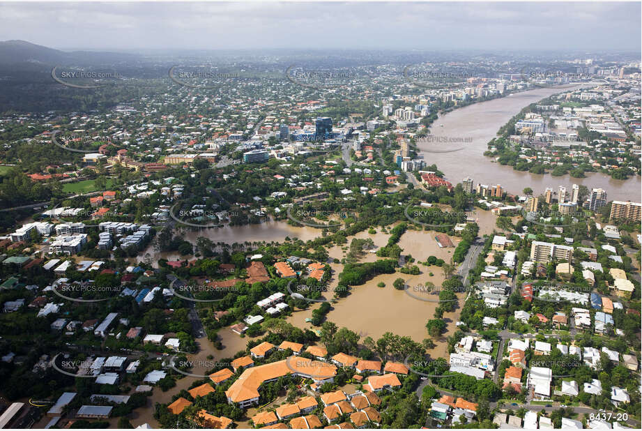 Aerial Photo Brisbane Flood QLD Aerial Photography