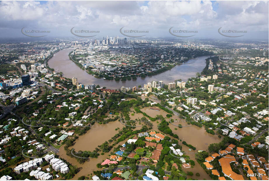 Aerial Photo Brisbane Flood QLD Aerial Photography