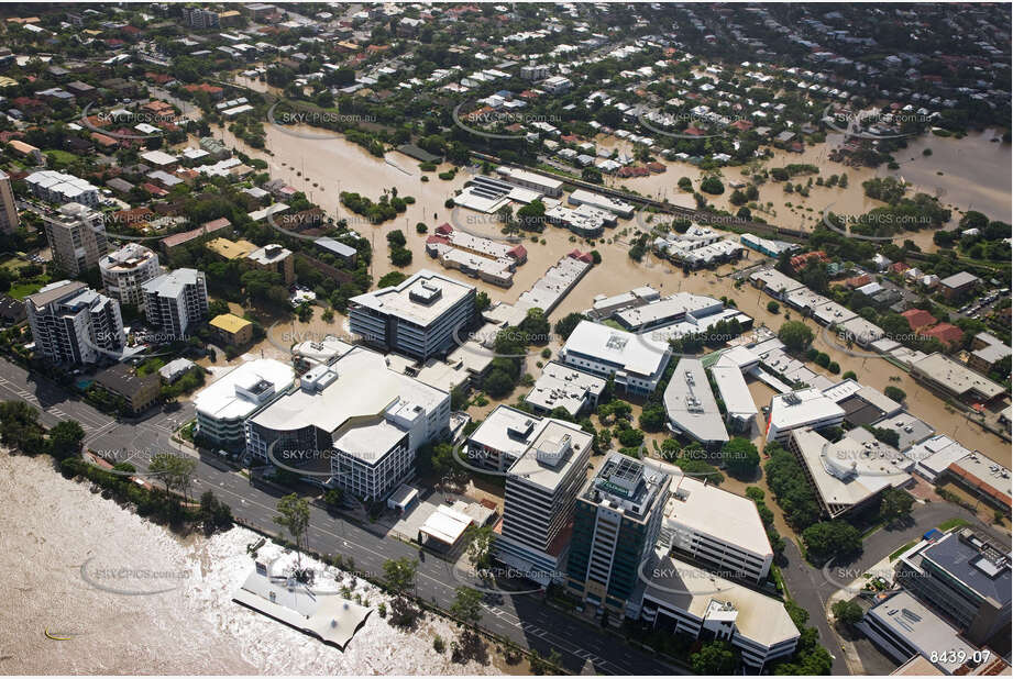 Aerial Photo Brisbane Flood QLD Aerial Photography