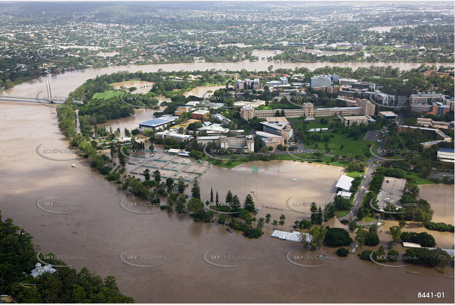 Aerial Photo Brisbane Flood QLD Aerial Photography