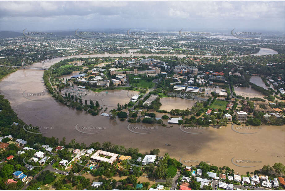 Aerial Photo Brisbane Flood QLD Aerial Photography