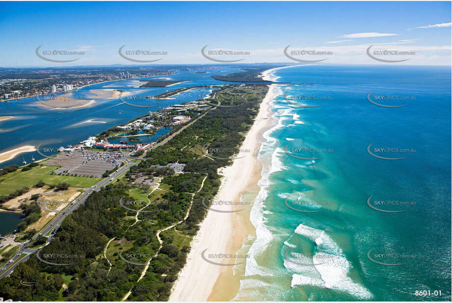 Wave Break Island Gold Coast Broadwater QLD Aerial Photography