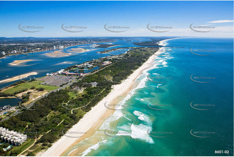 Wave Break Island Gold Coast Broadwater QLD Aerial Photography