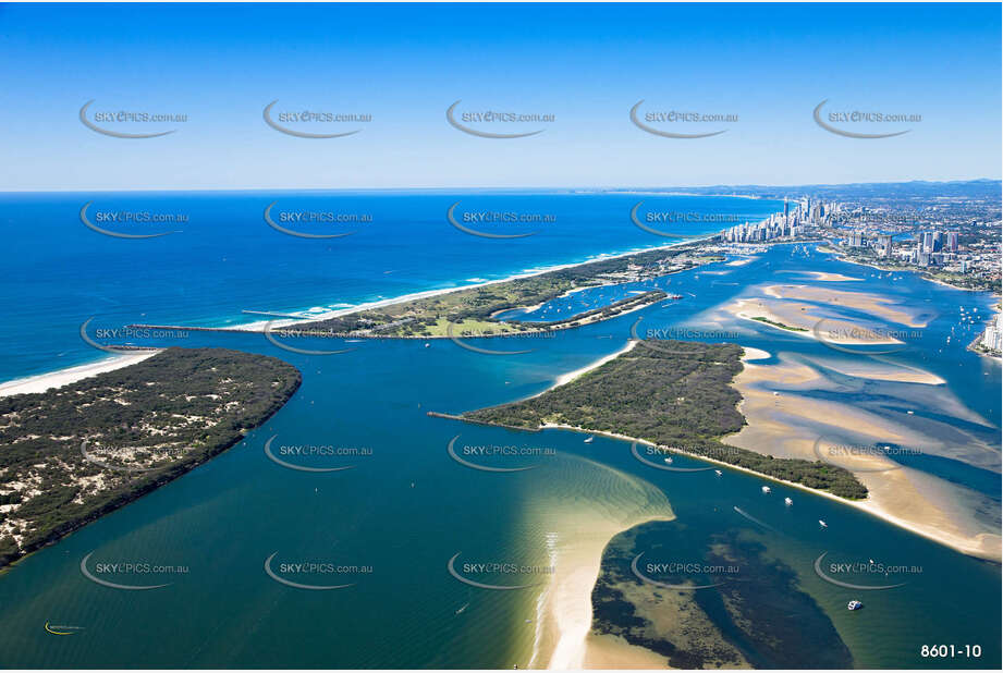 Wave Break Island Gold Coast Broadwater QLD Aerial Photography