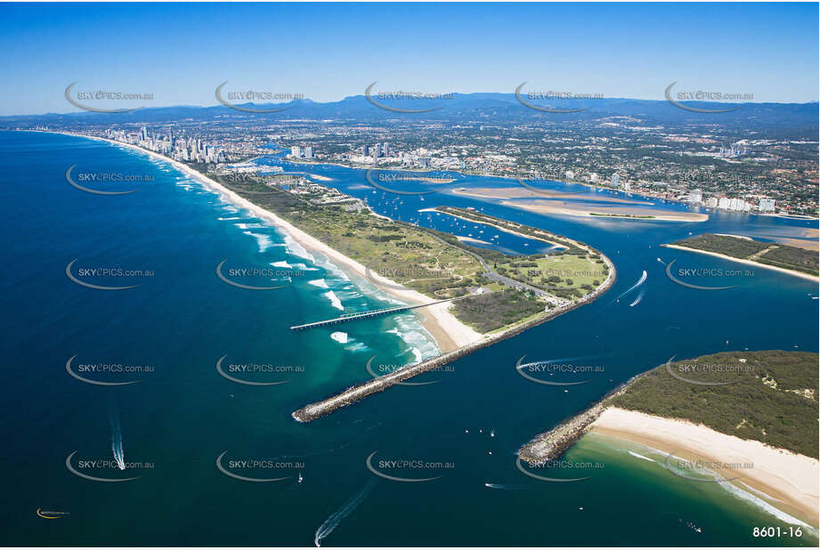 Wave Break Island Gold Coast Broadwater QLD Aerial Photography