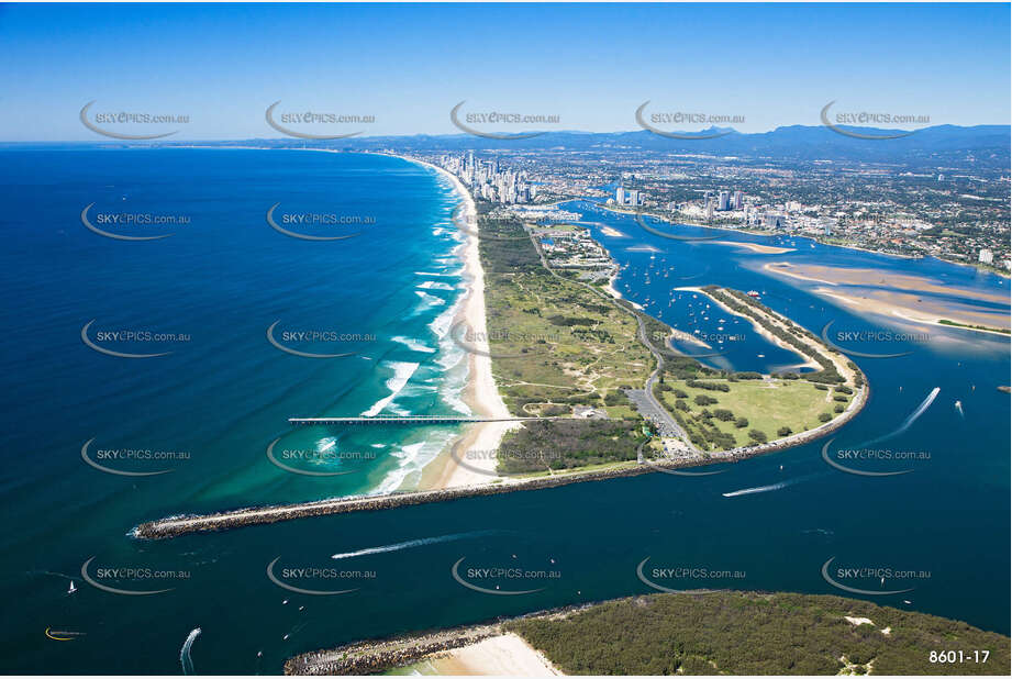 Wave Break Island Gold Coast Broadwater QLD Aerial Photography