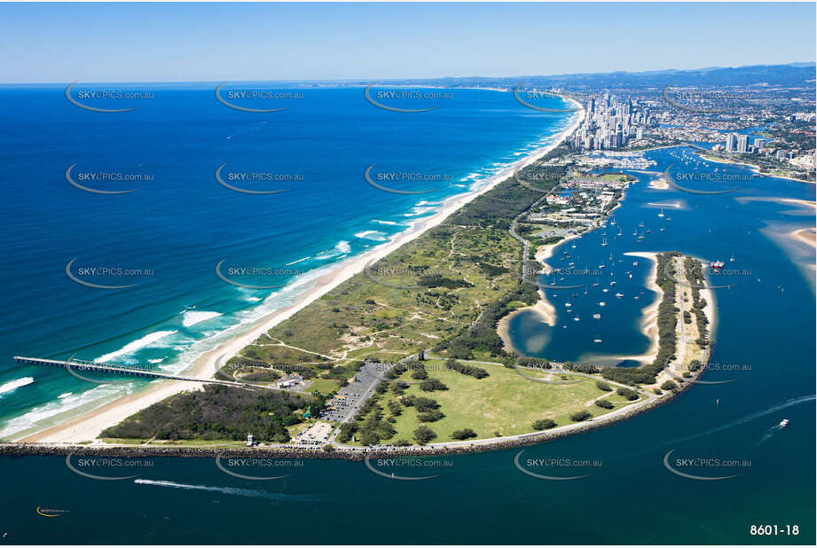 Wave Break Island Gold Coast Broadwater QLD Aerial Photography