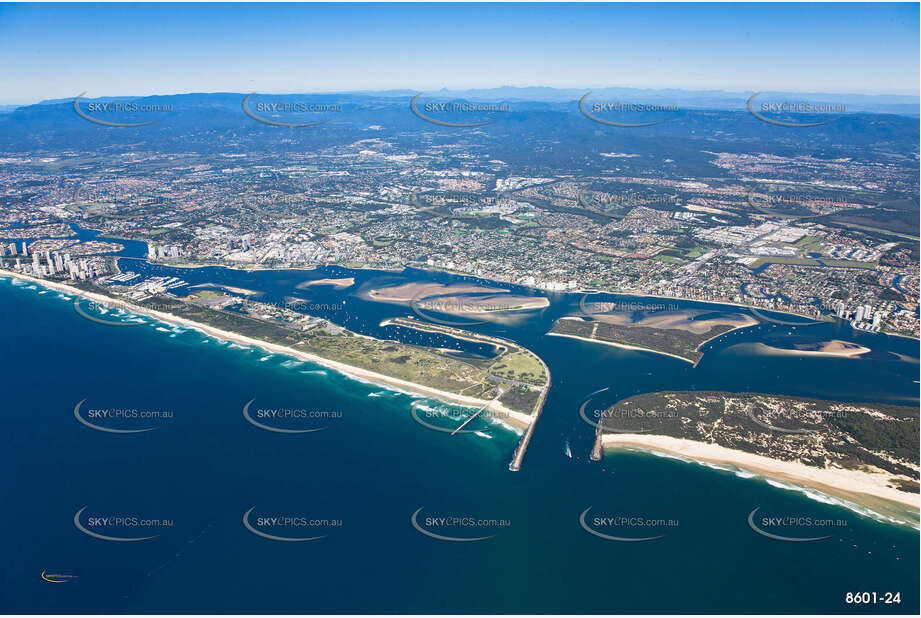 Wave Break Island Gold Coast Broadwater QLD Aerial Photography