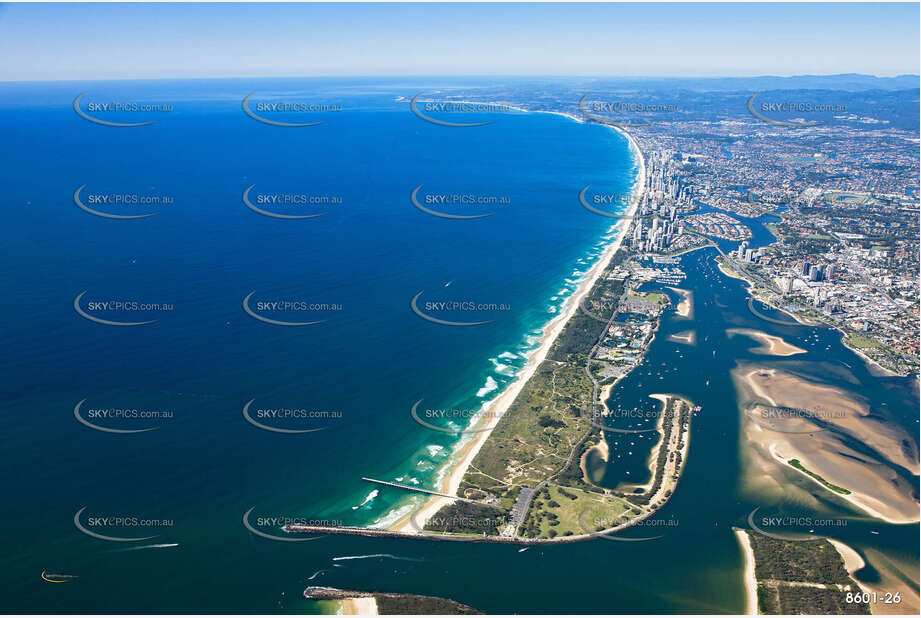 Wave Break Island Gold Coast Broadwater QLD Aerial Photography