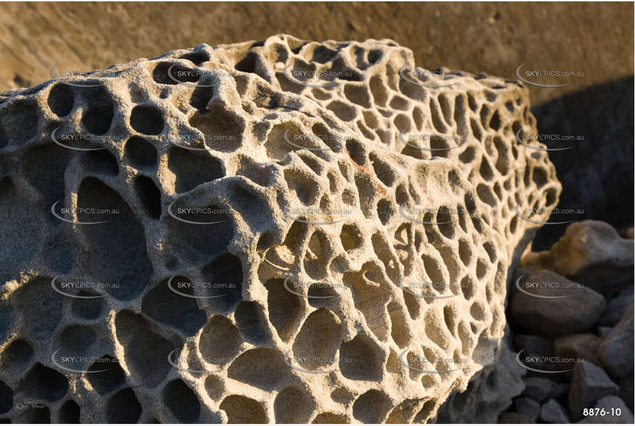 Eroded Rock at Yamba NSW Aerial Photography